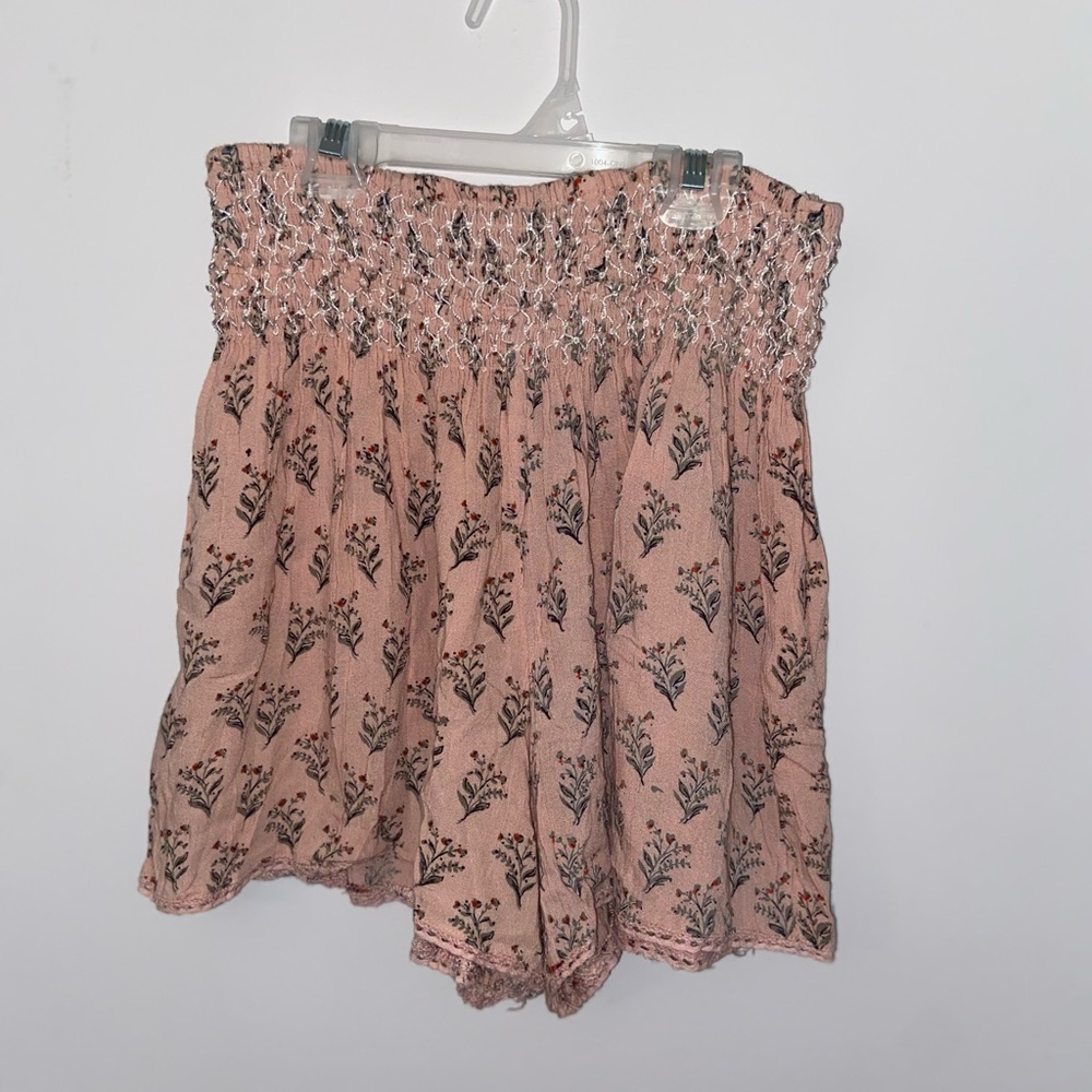 Pink and green shorts, size M